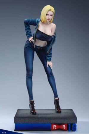 Dragon Ball Pink Butterfly Studio's 1/4 Scale 18th Android Action Figure, 45 cm tall.
