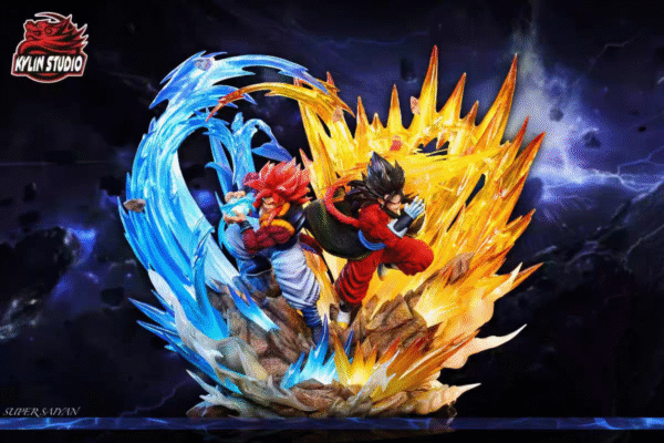 Kylin Studio Dragon Ball Classic Character Super Saiyan 4 Double King Gogeta & Vegetto 55cm High
