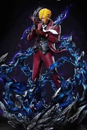 One Piece Golden Curry Hair Suit Man Sanji 28CM Statue Figure