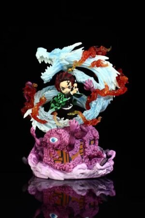 Demon Slayer G5 Water Breathation Karu Shiro Limited Edition SD Statue Hand Figure, Height 16cm