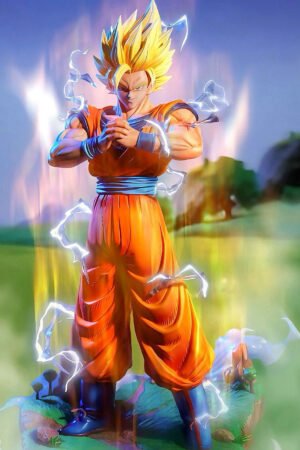 Super Saiyan Goku [Exclusive Limited Edition] Limited Edition Dragon Ball G.K. Handcrafted Figure Toy Model Statue Decorative Gift, 30cm High