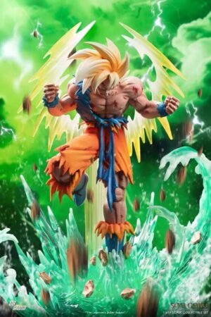 DB Super Saiyan Goku 16 Dragon Ball GOKU Limited Edition Comic Color Statue with Light-up Function, 60cm Double-Headed Saiyan Figure,
