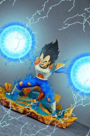 OOTD Vegeta Dragon Ball Anime Peripheral GK Handmade Doll Trendy Play Model Table Decoration Sculpture Gift 22CM High