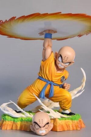 Dragon Ball Comic Color High-End Version CS Krillin Kamehameha with Scene Base, Strong Earthling, 27 cm Tall,