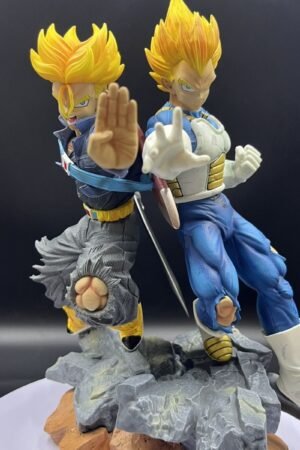 Dragon Ball Z Resonance of the Spheres Series - Father and Son Wave Vegeta and Trunks Figure, 31 cm tall,