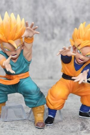 Dragon Ball GOKU WU TIAN Trunks Handicraft, Kamehameha Wave, Combined Skill Model Display Figurine, 15cm High,