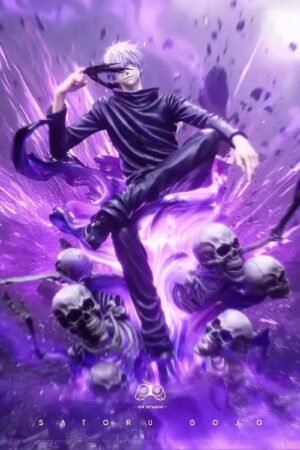 Jujutsu Kaisen PG Studio Handmade Statue of Yuji Itadori and Satoru Gojo, 33 cm in height.