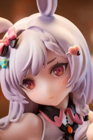 Lucky Rabbit Girl Dealer Goodies Figure Decorative Object, 18 cm tall, sitting on a table as a souvenir.