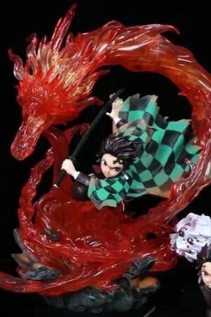 Demon Slayer - Kanjuro Hand Figure - Double Headed - Can Emit Light - 30cm Anime Model Decoration - Height 31cm