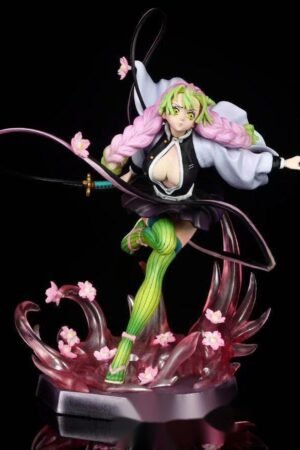 Demon Slayer GK Simple Engraving Nine Pillars Love Pillar Guanlu Temple Glass Scene Statue Anime Scale Model Height 22CM