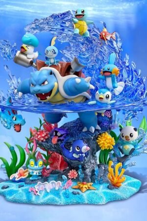 Pokémon EGG Blastoise Family Bucket, Pokémon Water Type Family Bucket, Handicraft Figure, Height: 35CM