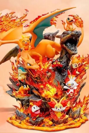 Pokémon EGG Valley Charizard Pokémon Fire Family Set Handcrafted Figure GK Display Statue Model Figure 40CM High