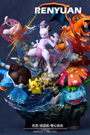 Pokémon: Mewtwo Strikes Back Evolution Group GK Handcrafted Model Figurine, 40cm in Height