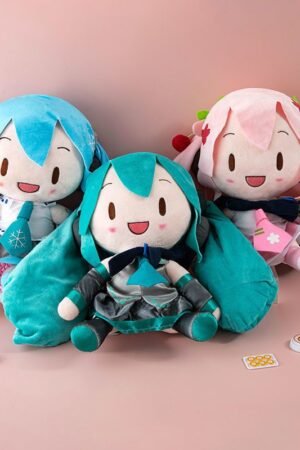 Mini Miku Plush Cute Sitting Doll